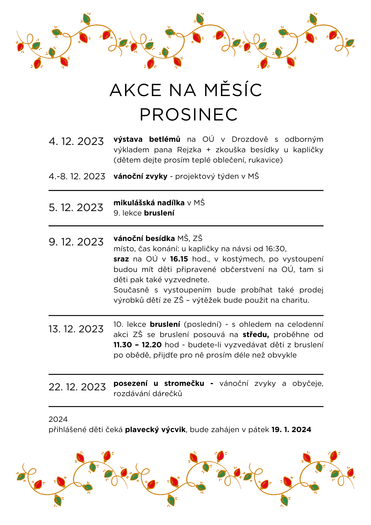 AKCE MŠ - Prosinec